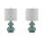 Curved Glass Table Lamp Set Of 2