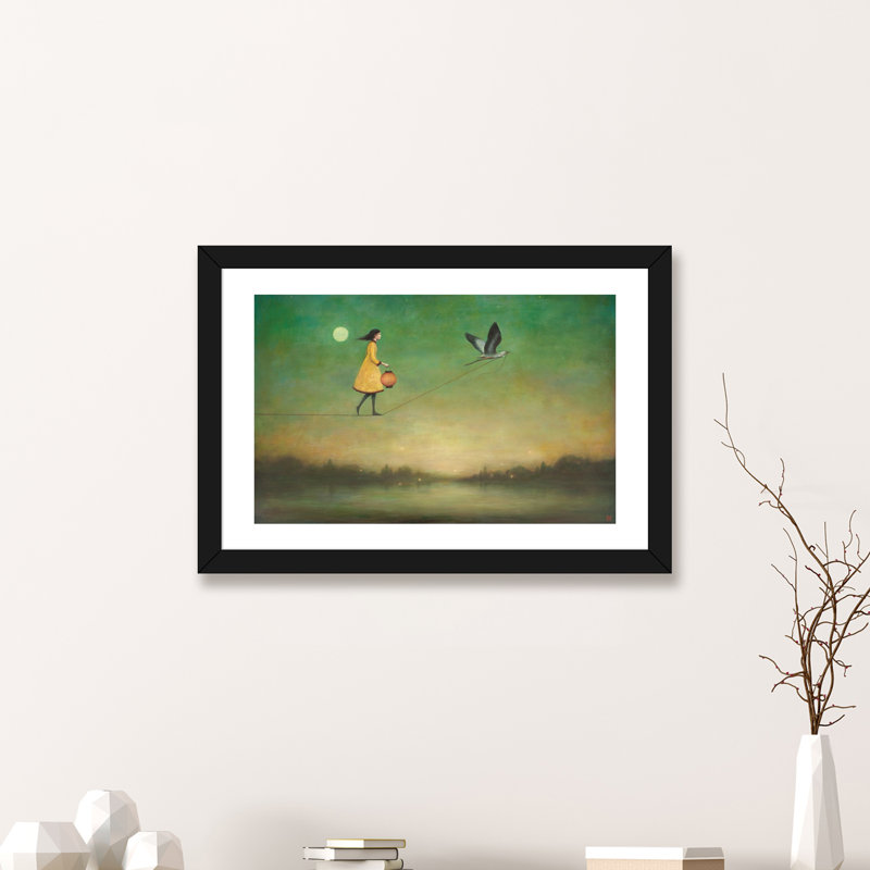 « blue moon expedition » par duy huynh-print, H 16 po x l 24 po x P 1 po, Papier avec cadre noir