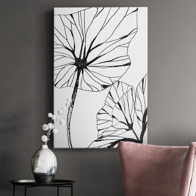 Linear Tropics with Gold III - reproduction d'art sur toile tendue, L 16 po x H 27 po