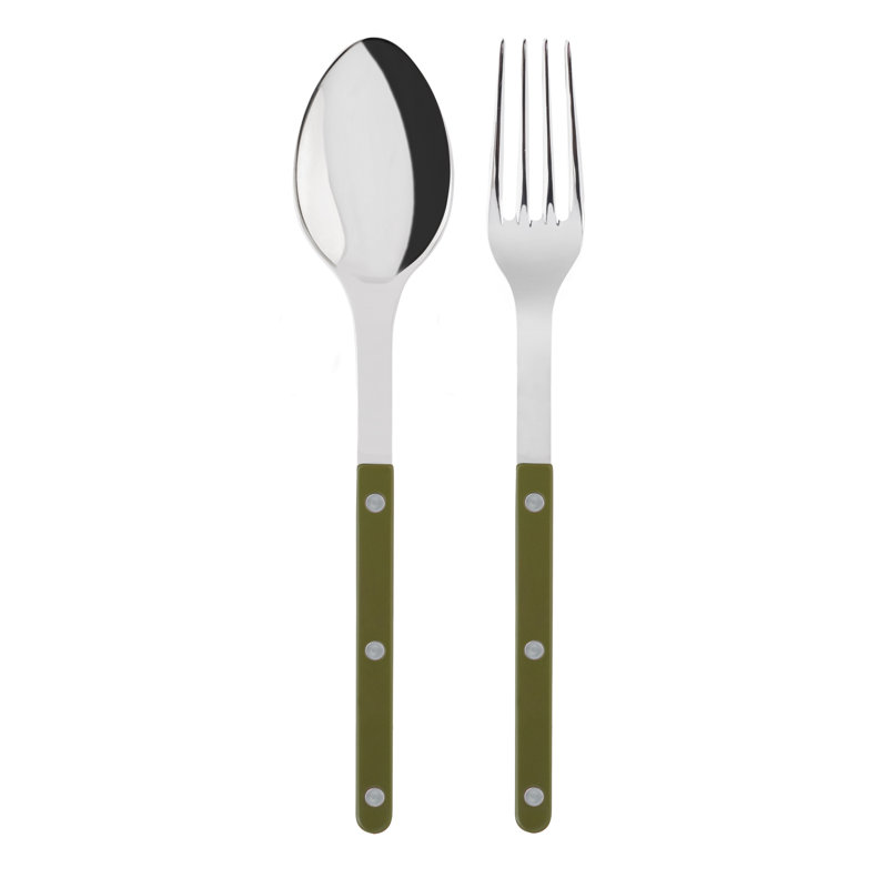 Bistrot Solid 2 - Piece Flatware Set, Green Fern