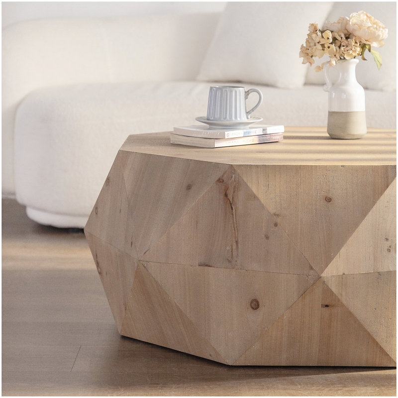 Table basse avec rangement Fayerene, Naturel