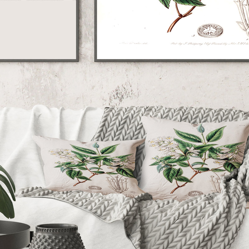 Coussin décoratif rétro Vintage Botanicals X