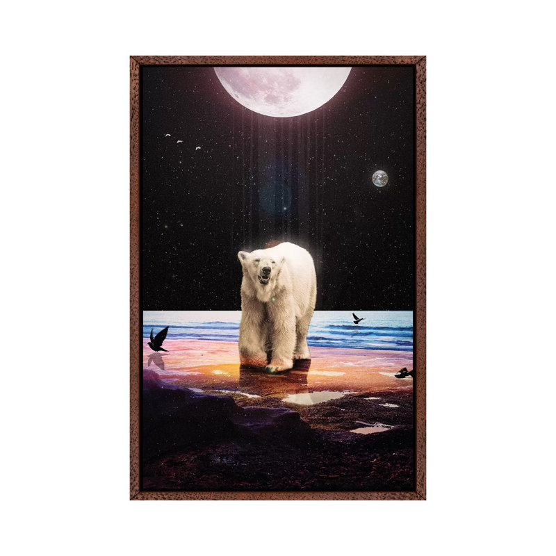 Lone Soul by Nicebleed - Print on Canvas, 101.6cm H x 66.04cm W x 3.81cm D, Classic Brown Wood Framed