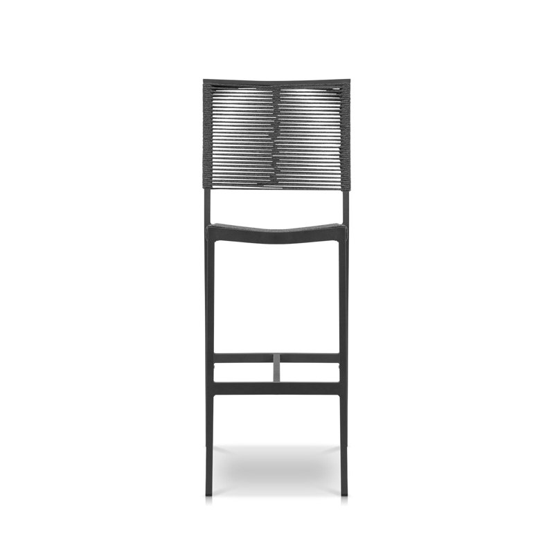 Fiji Outdoor Bar Stool, Tex Gray, Charcoal