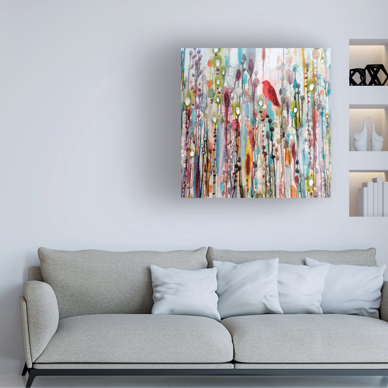  Art mural sur toile tendue - "La vie comme un passage" de Sylvie Demers pour décoration de salon, de chambre à coucher ou de bureau - 24 x 24
