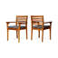 Ensemble de salle à manger d'extérieur 7 pièces en bois d'acacia avec 6 chaises