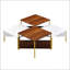 Ensemble de tables basses modernes gigognes 4 pièces