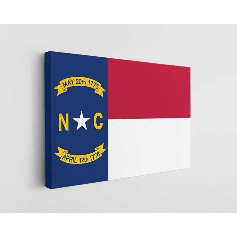 North Carolina State Flag USA Flags - Photographie sur toile tendue, H 40 po x l 60 po x P 1 po