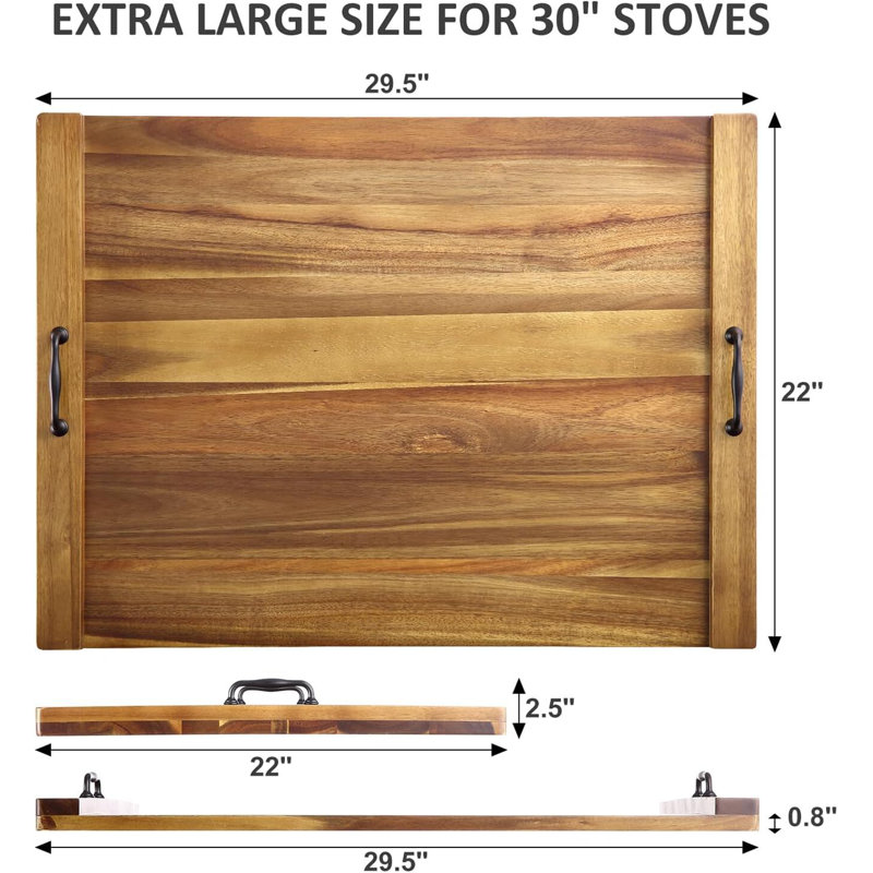 Housse pour poêle à nouilles 30 po x 22 po Acacia