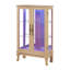 Vitrine élégante en chêne clair avec portes en verre trempé-122642906