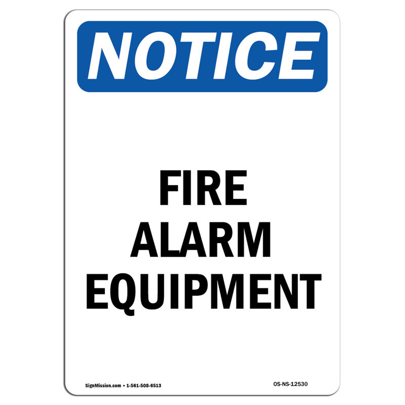 Enseigne de l'équipement d'alarme incendie