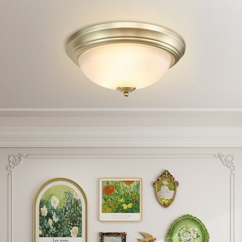 Luminaire de plafond doré à 2 lumières encastrées pour plafonnier moderne à 2 lumières pour la salle de bain, le vestibule, le couloir, le salon, la cuisine