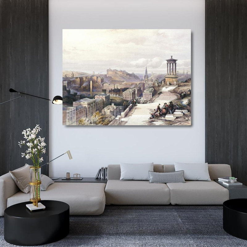 Une vue d'Edimbourg, H 36 po x l 48 po