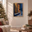 Snowman Gazing at Lit Tree Christmas Canvas Wall Art-1304971050