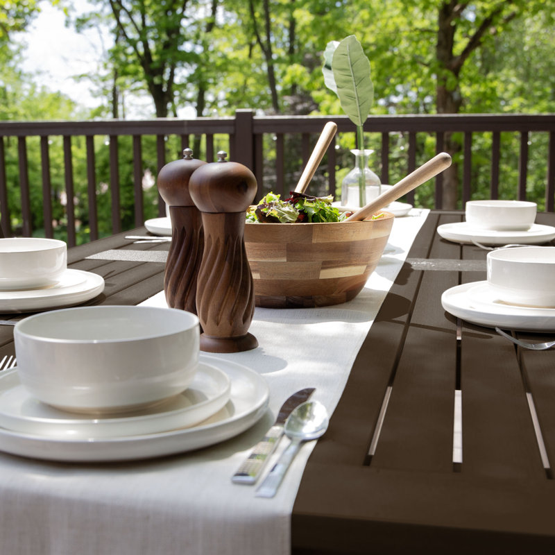 Ensemble repas pour 6 personnes Kile, Gland de chêne vieilli, L 72 po x l 42 po x H 30 po