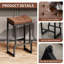 Tabouret de comptoir rembourré avec structure et repose-pieds en métal, tabouret de bar à hauteur de siège sans dossier-149472984-149472990-149472989