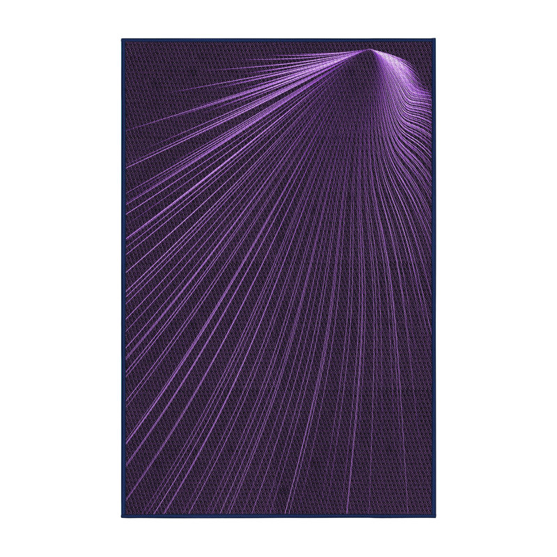 Tapis 100% à motif lavable à la machine 2989 1829-PUR, Tapis de couloir 2 pi x 5 pi