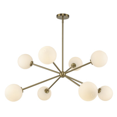 Luminaire suspendu Spoutnik à 8 lumières Orabell