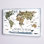 «Cecelia World Map of Animals II», reproduction sur toile tendue