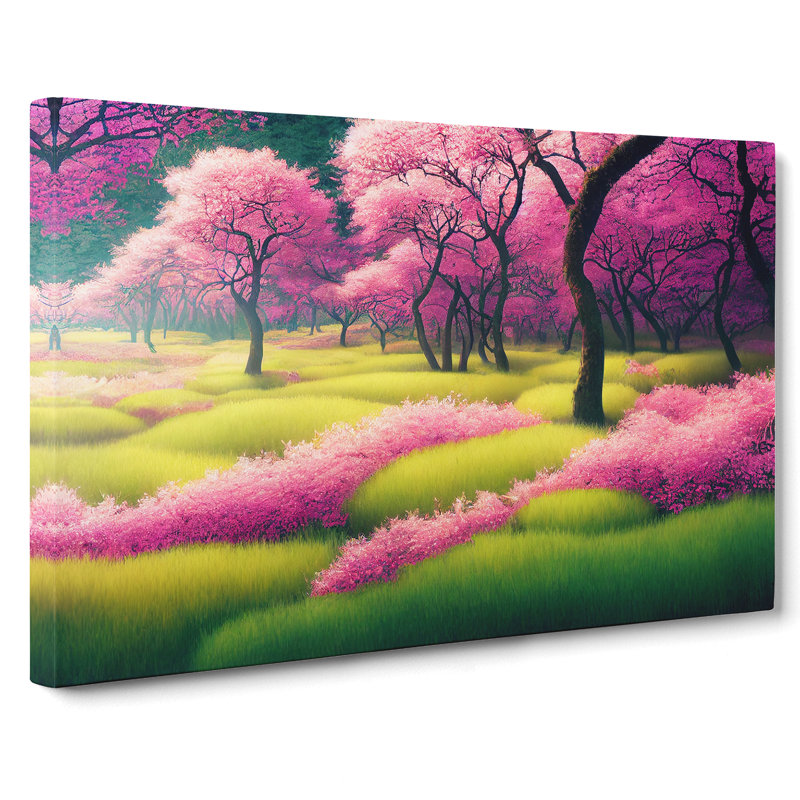 Reflective Spring Forest - Wrapped Canvas