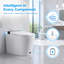 Toilette intelligente avec ouverture / fermeture automatique du capteur de vitesse, capteur de pied, lavage à sec et siège chauffant