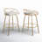 Laurenzio Swivel Upholstered Counter Stool with Metal Frame-89129300-89129301