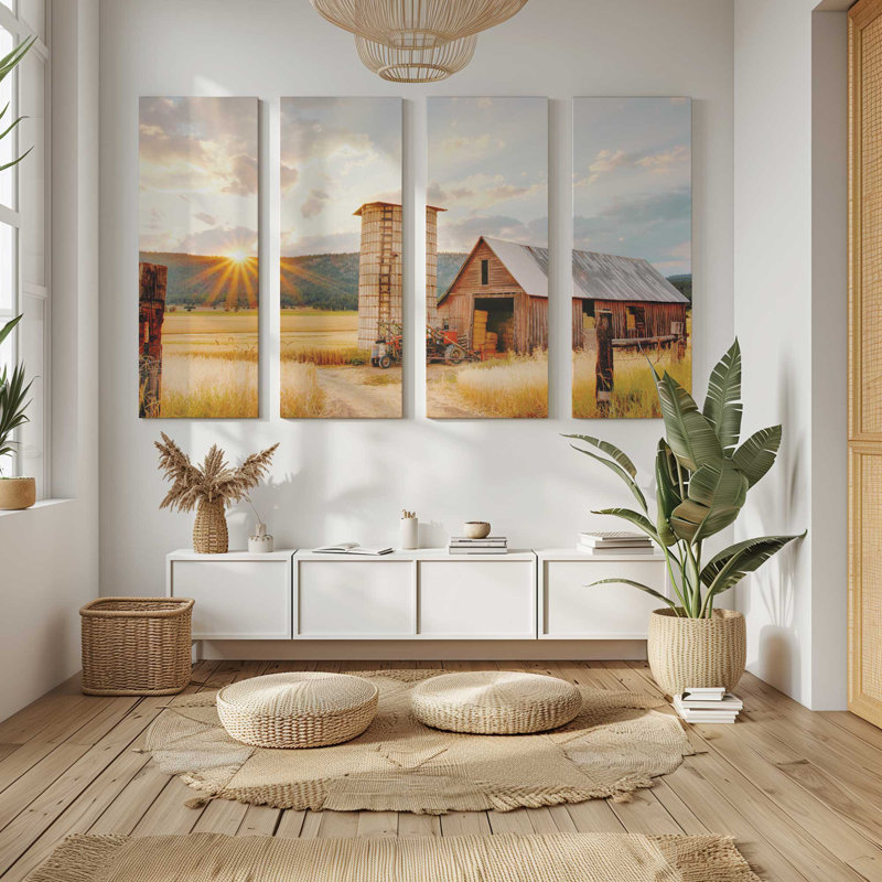 Golden Harvest | 4 Panel Split Large Canvas Print, 40" H x 60" W
