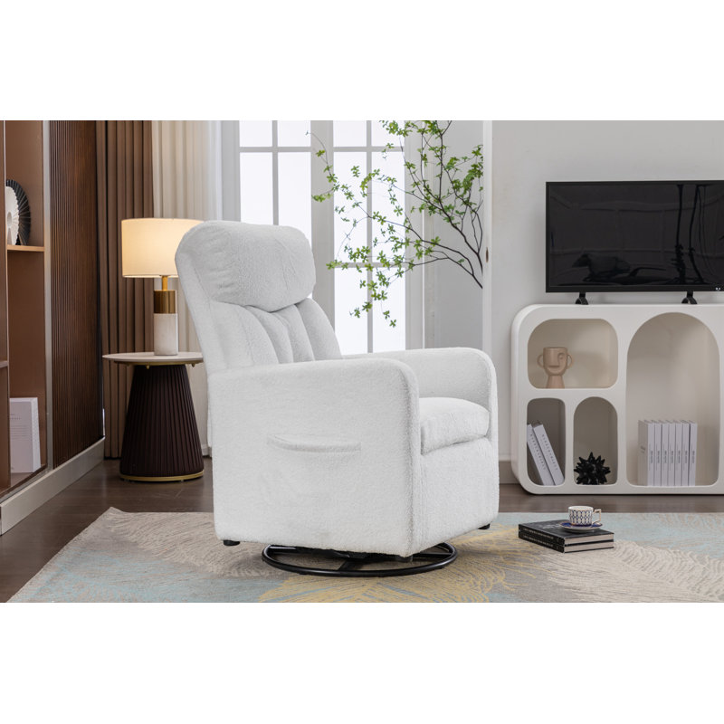 Fauteuil inclinable Markele, Mélange de polyester blanc