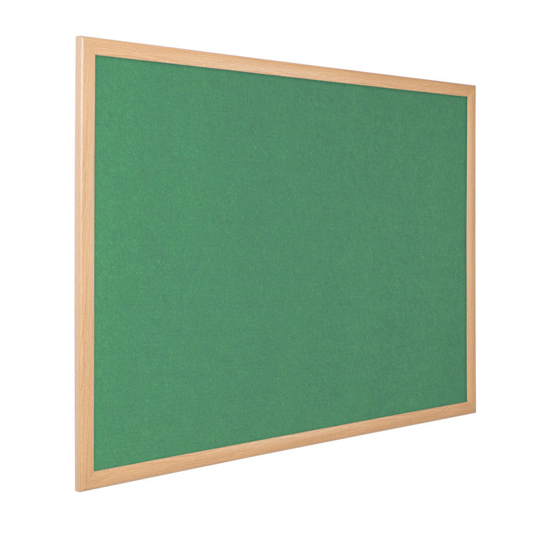 Wall Mounted Bulletin Board, 60cm H x 90cm W, Green
