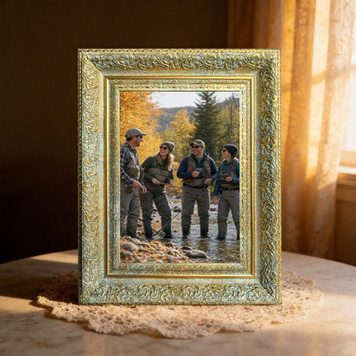 11" x 14" Antique Gold 3 PCS Statement Picture Frame for Portrait Display