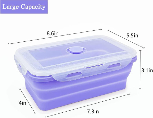 Bonnes Collapsible 4 Container Food Storage Set Prep & Savour