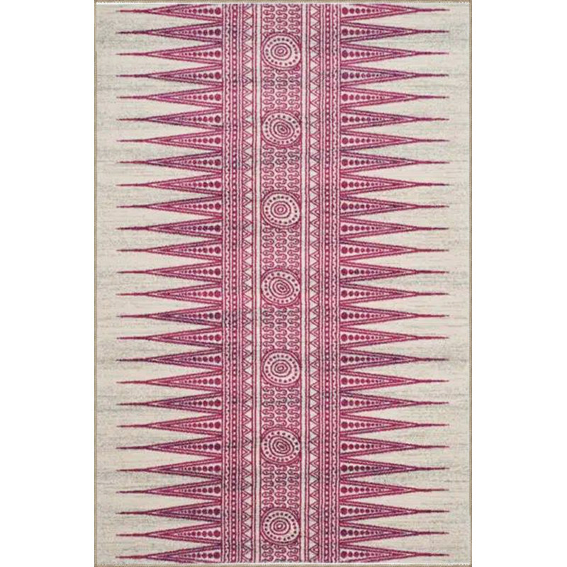 Tapis rose lavable à la machine, Sous-tapis rectangulaire de 3 pi 3 po x 4 pi 11 po