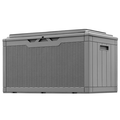 Furmax 100 Gallons Plastic Lockable Deck Box With Cushion