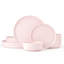 Madison Pink 12-Pc Dinnerware Set, Service For 4, Bone China