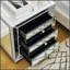 Beaded Sparkling Silver Mirror Three Drawer Cabinet, Perfect for Glamorous Storage and Decor Enhancement.