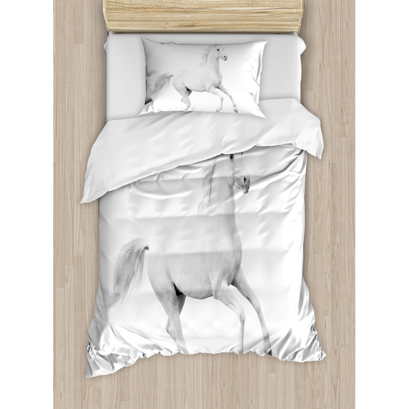 Modern & Contemporary Polyester Duvet Cover, Twin Duvet Cover + 1 Standard Sham