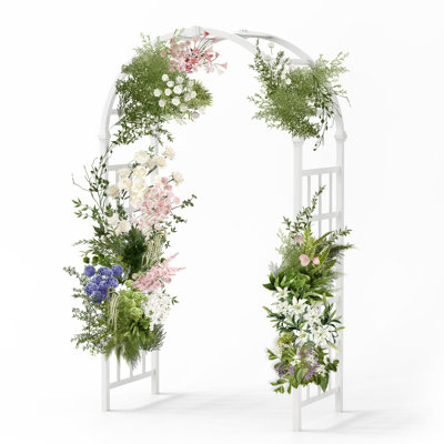 7.9Ft White Vinyl Garden Arbor