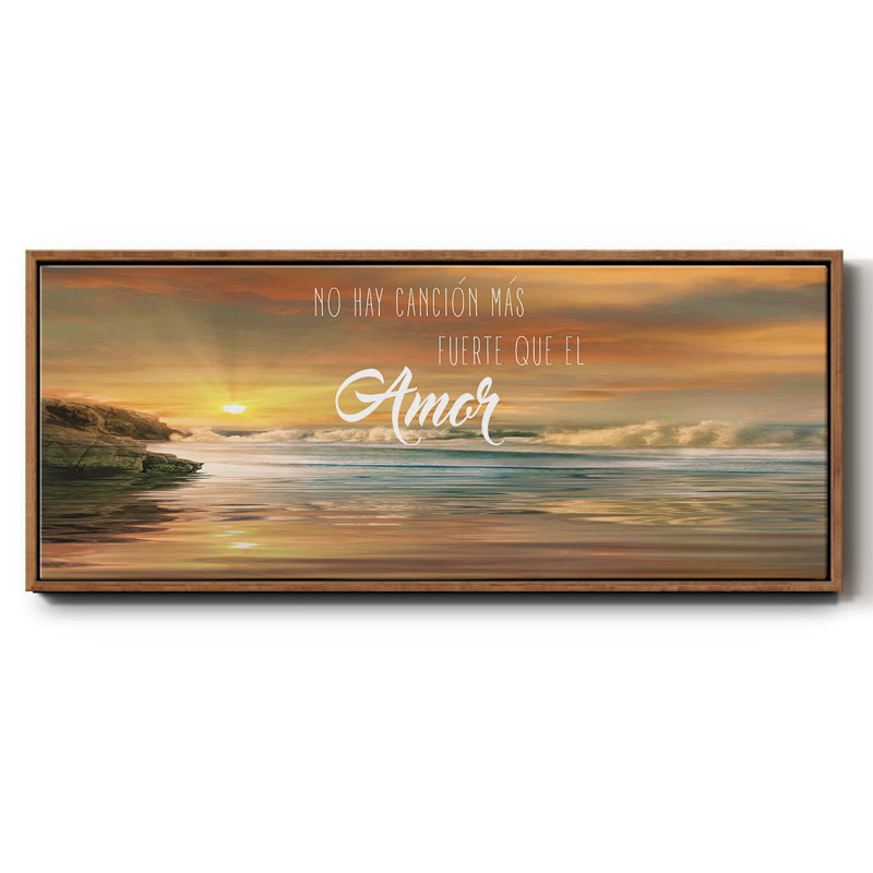 Amor- Framed Canvas, 8" H x 20" W