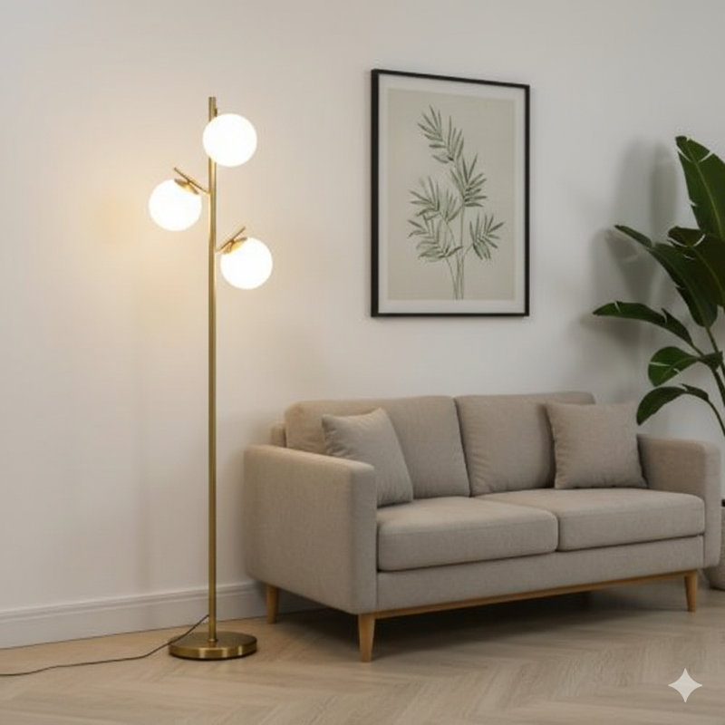Lampe sur pied à 3 lumières Tree