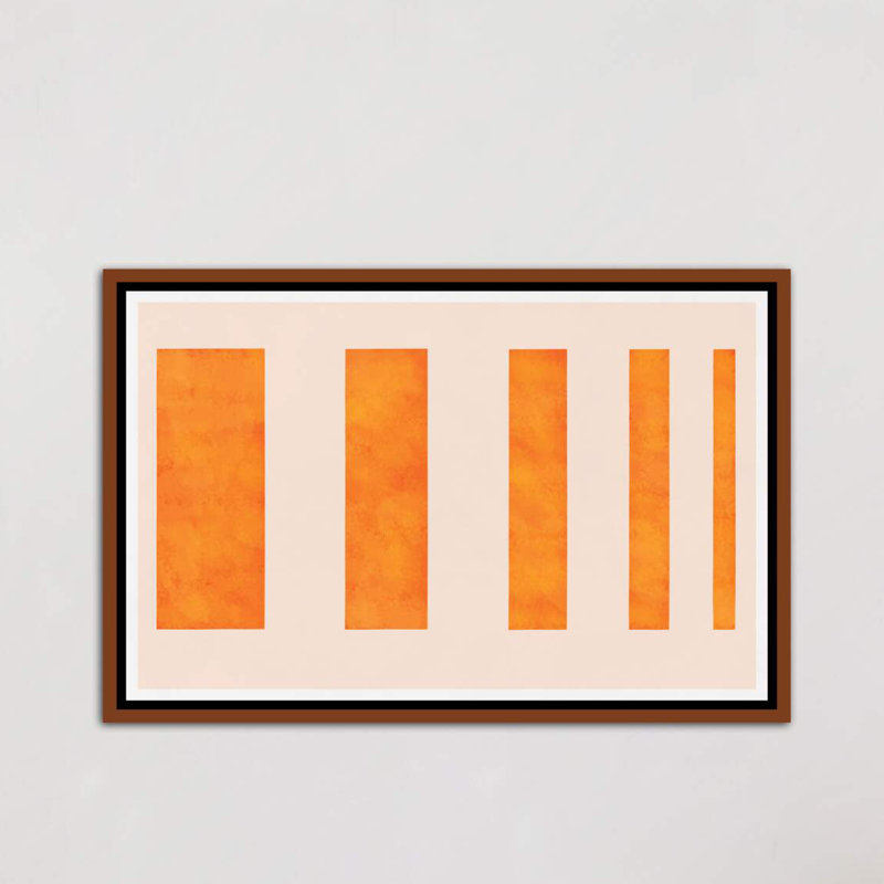 " Orange Levies ", Classic Wood Framed Canvas, 18" H x 26" W x 1.5" D