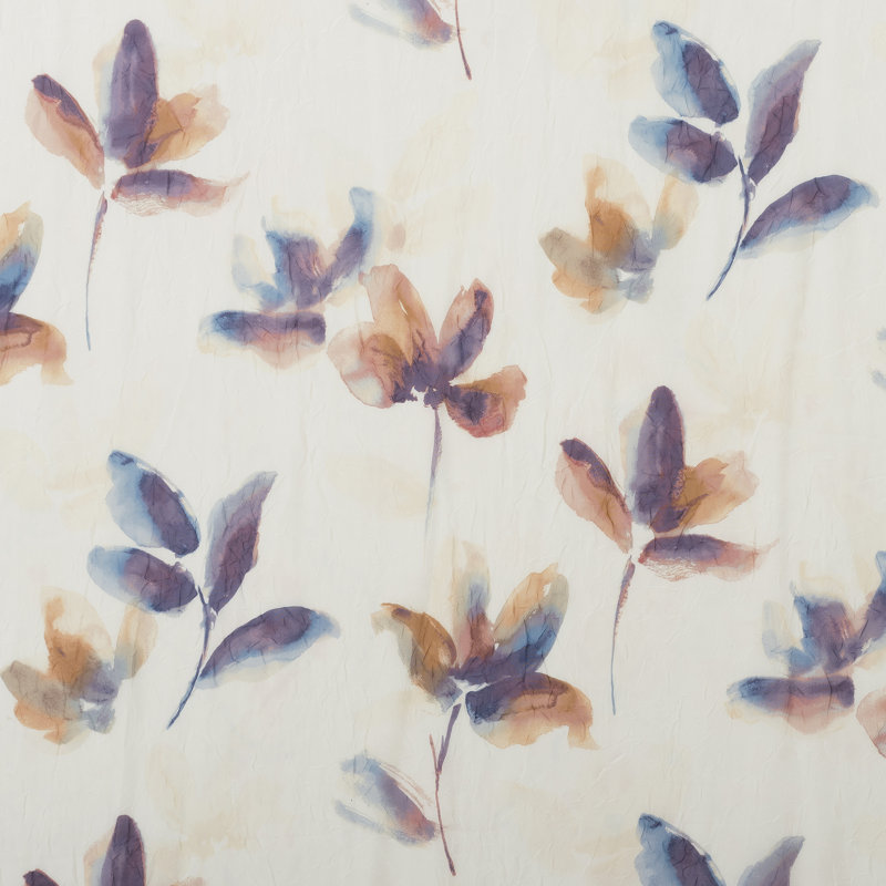 No.918 Ellie Floral Print Sheer Rod Pocket Curtain Panel, 51" W x 84" L
