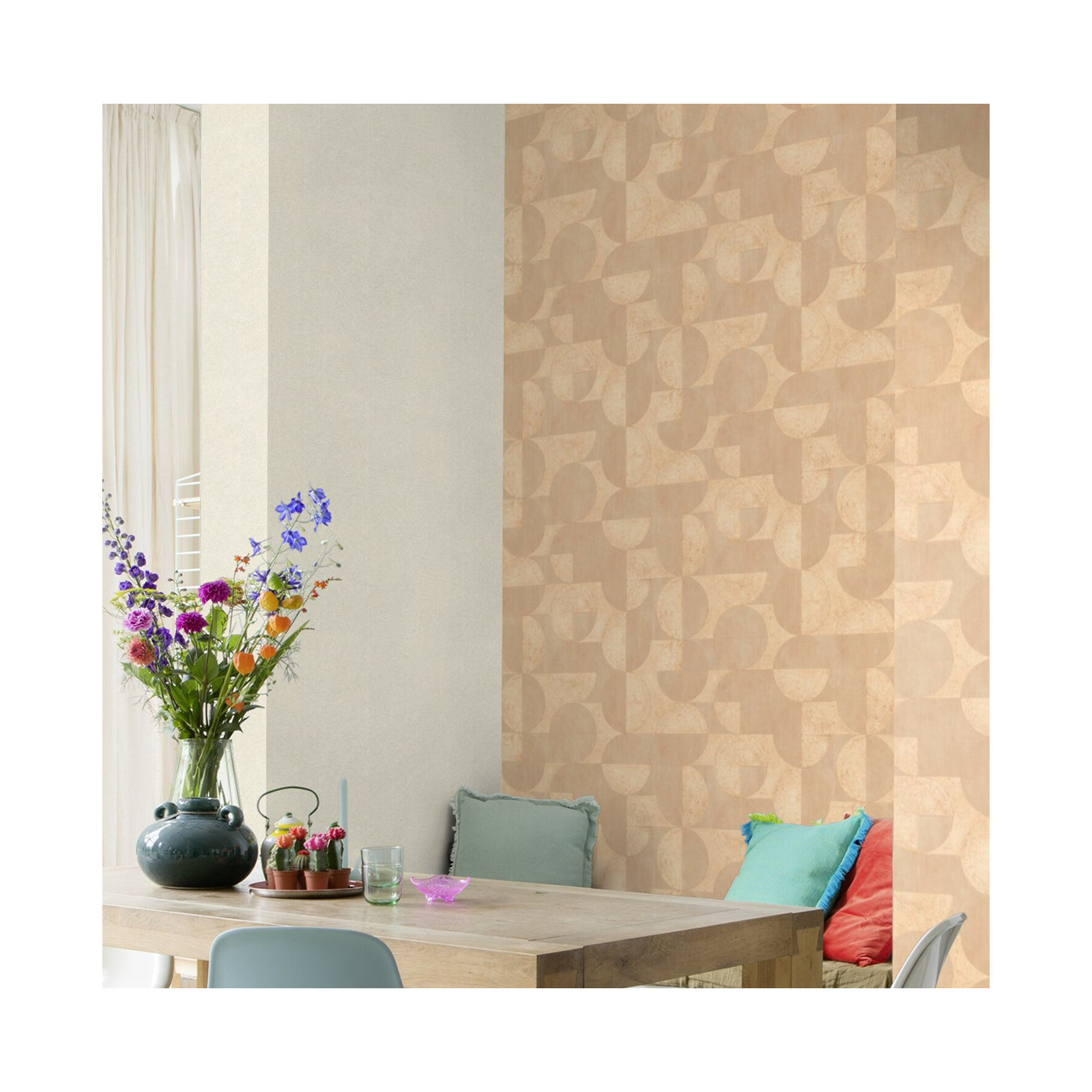 Mid-Century Geometric Wallpaper, Neutral