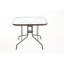 Tables de patio robustes, plateau en verre de 35 po en acier, salle à manger d'extérieur moderne