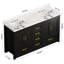 Meuble-lavabo double 60 po avec comptoir 60 po