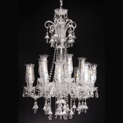 Rodin 15 - Light Glass Dimmable Chandelier