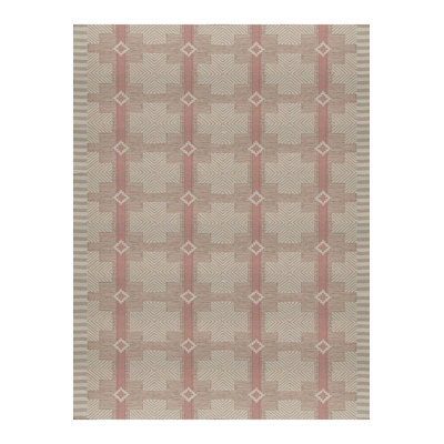 Paris Collection Powder Themed Geometric Plaid Pattern Creative Modern Decorative Machine Washable Rug
