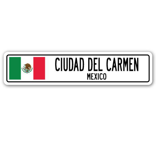 Panneau de signalisation en aluminium Alt Alti Ciudad Del Carmen, Mexique, H 4 po x l 18 po x P 1 po