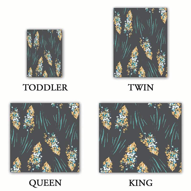 Ensemble de housse de couette en prairies gracieuses, 1 housse de couette grand + 2 taies standards