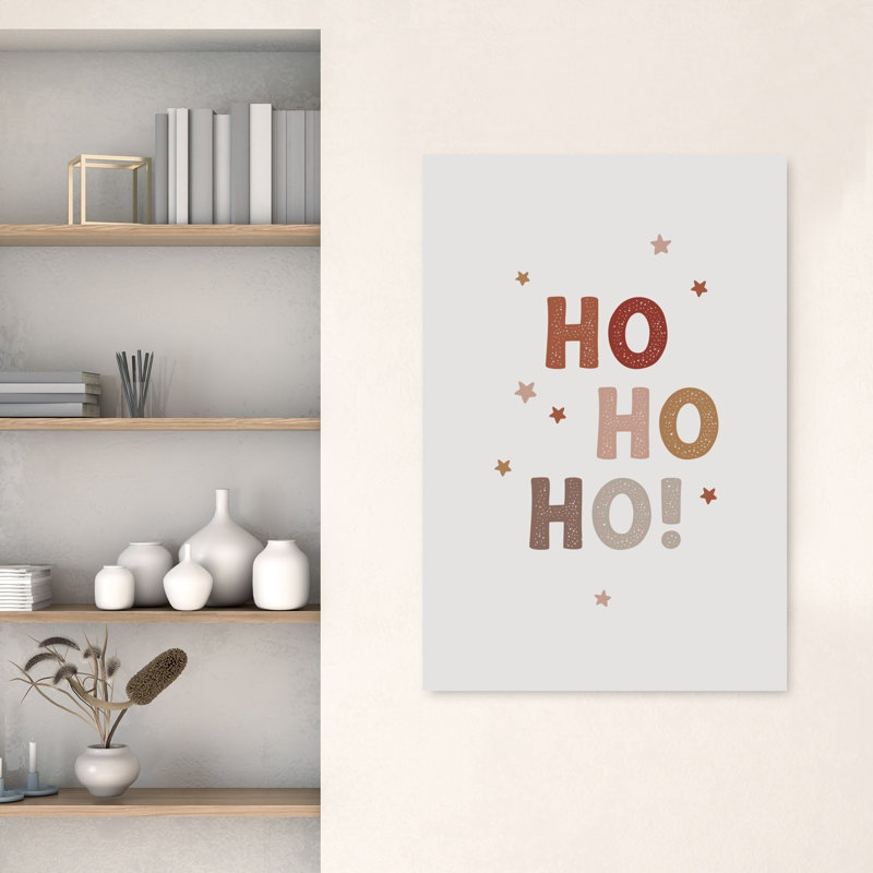 «Festive Ho Ho Ho Modern Playful Abstract Landscape Nature», reproduction d'art mural, H 48 po x l 32 po
