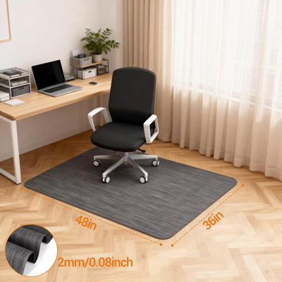 Tapis de chaise de bureau pour plancher de bois franc, tapis de chaise de bureau à roulettes pour ordinateur sous le bureau 36 po x 48 po, envers antidérapant sous le bureau